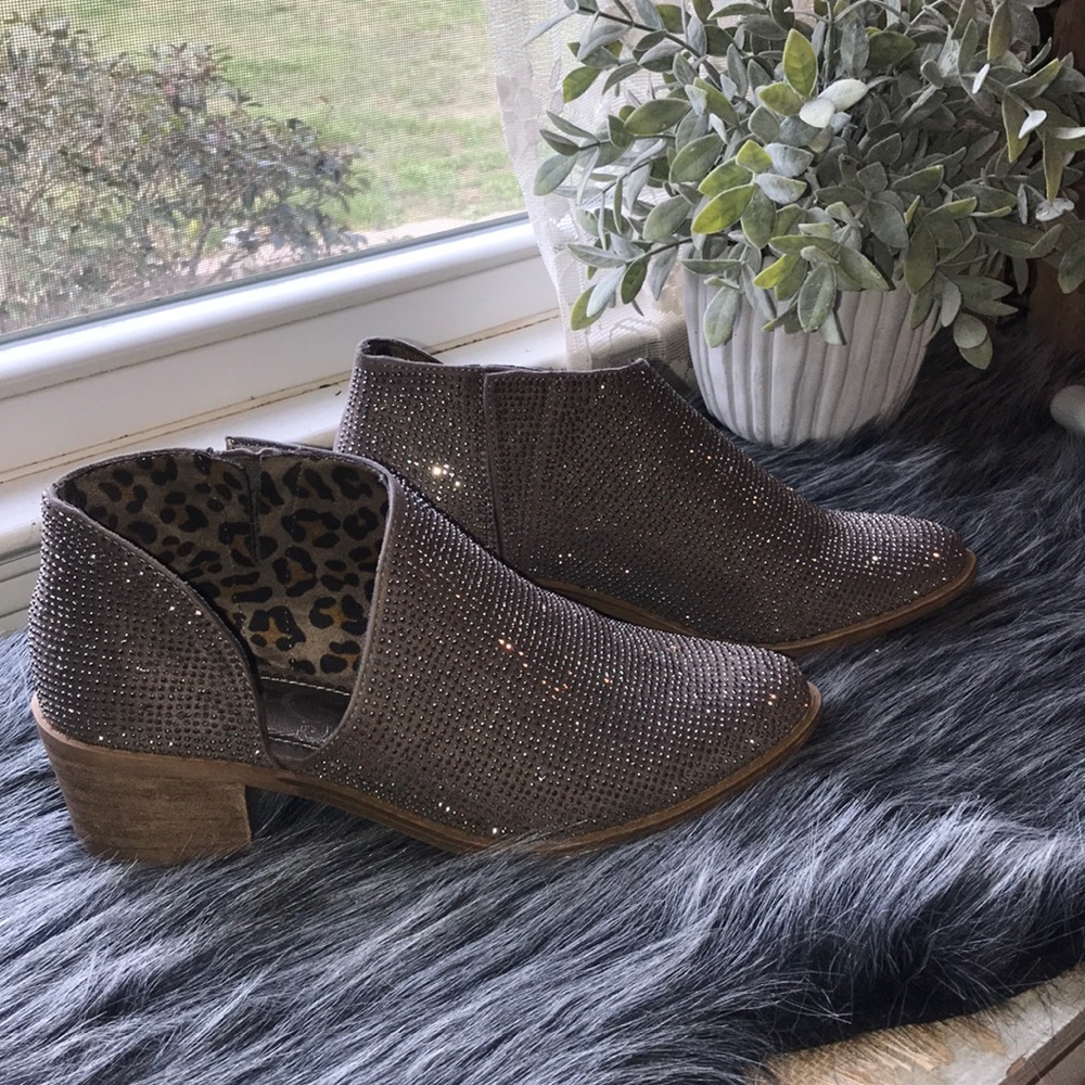 Never Worn Tan Sparkly Booties
